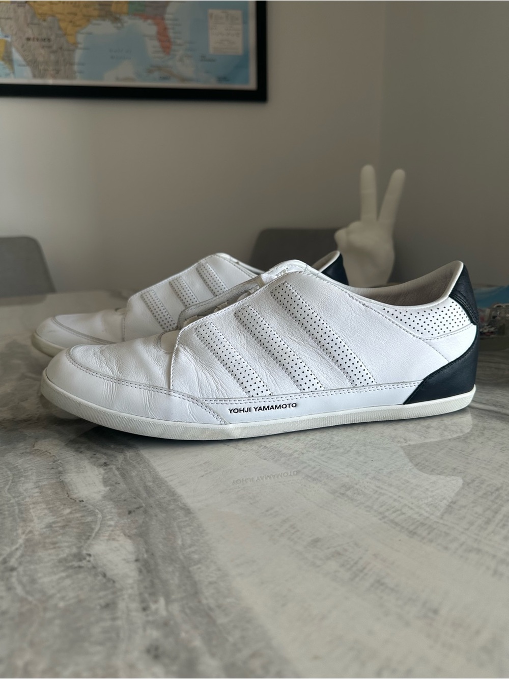 Adidas Y-3 by Yohji Yamamoto Honja Low Sneakers in White Black
